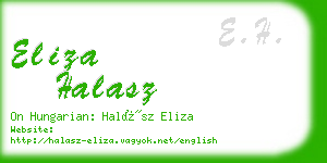 eliza halasz business card